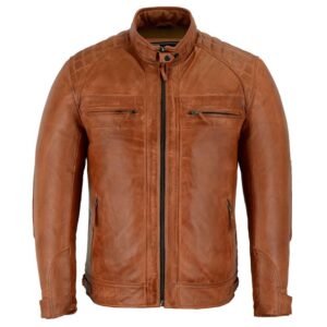 Mens Handmade Distressed Leather Jacket